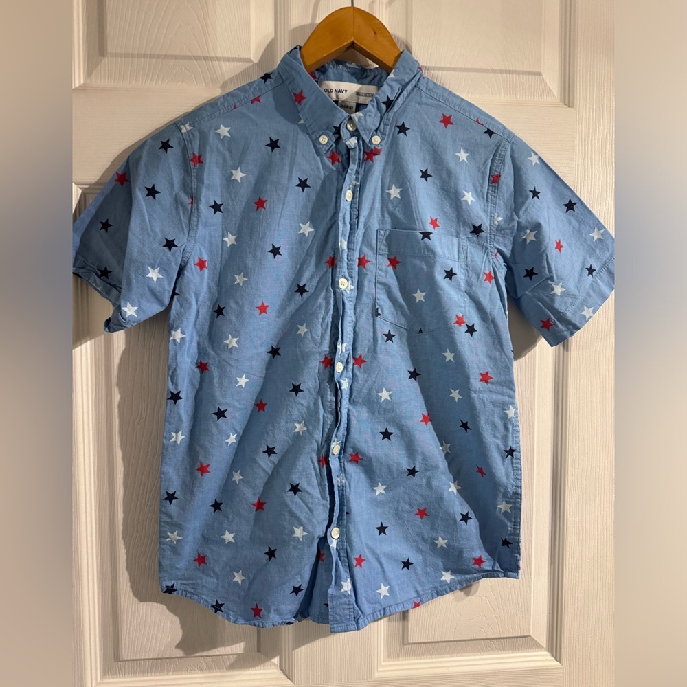 5/$25 Old Navy Boys (14/16) Collar Short Sleeve Top